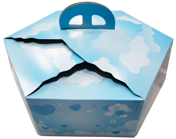 CAJA HEXAGONAL HE30 PARA PASTEL CORAZON DE PAPÁ