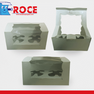 Caja para 2 Cupcakes Paquete de 50 Piezas