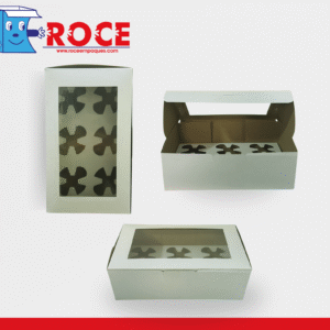 Caja para 6 Cupcakes Paquete de 50 Piezas