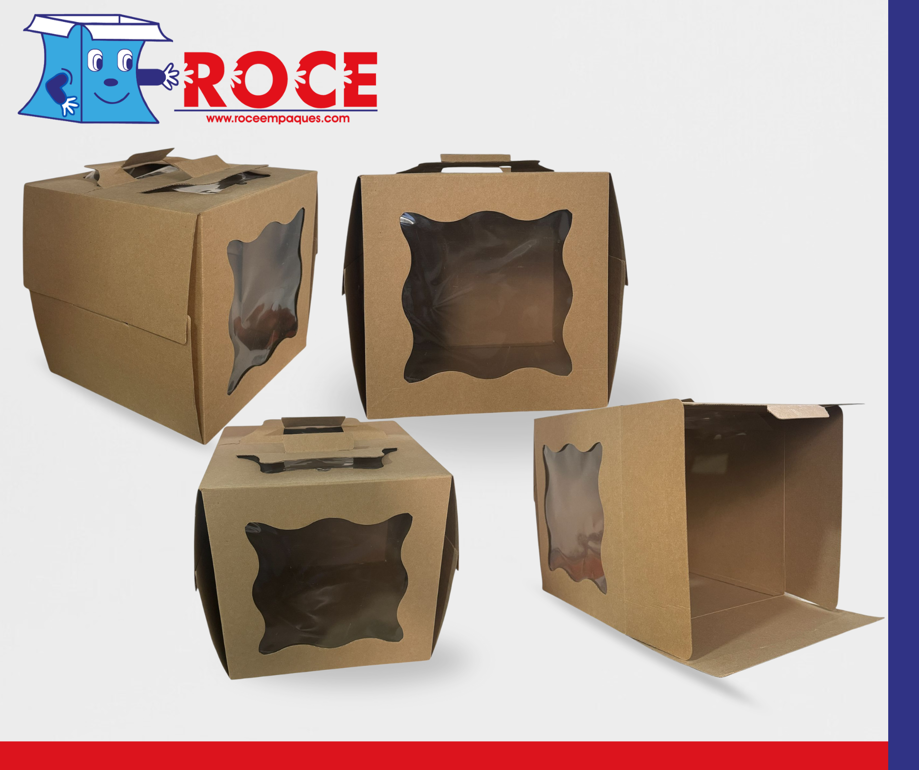 Caja Cuadrada para Pastel Alto Paquete de 25 Piezas