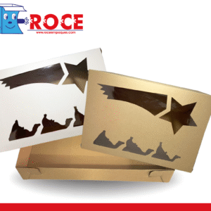 Caja para Rosca de Reyes Kraft con Ventana Paquete de 50 Piezas