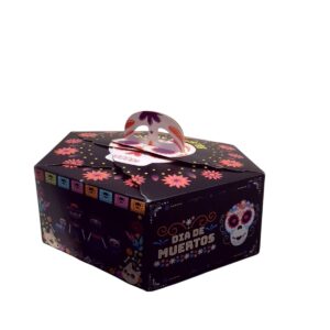 Caja hexagonal para pan de muerto